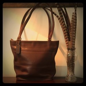 Coach handbag (brown leather)